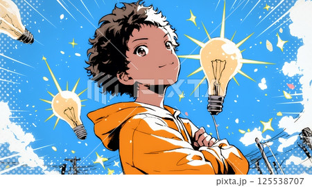 ボジティブで素晴らしいアイデアが浮かんだ瞬間