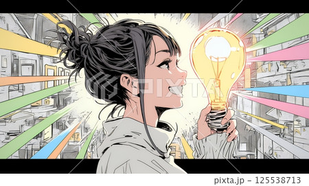 ボジティブで素晴らしいアイデアが浮かんだ瞬間