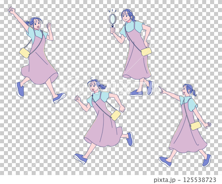 動漫風格女孩全身學習套裝 動漫風格女孩全身學習套裝 125538723