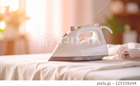 アイロンと洗濯物の風景5 125539244
