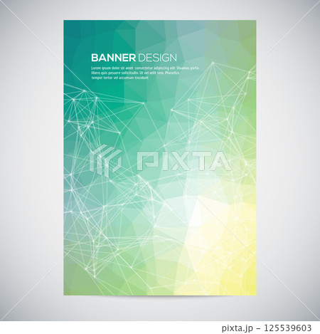 Banners with abstract colorful triangulated geometric background Banners with abstract colorful triangulated geometric background 125539603