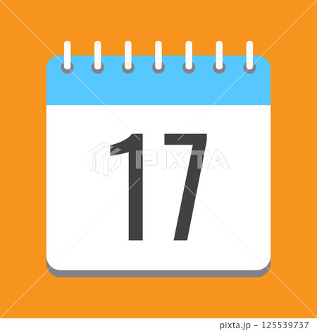 Agenda paper, calendar icon with a date number Agenda paper, calendar icon with a date number 125539737