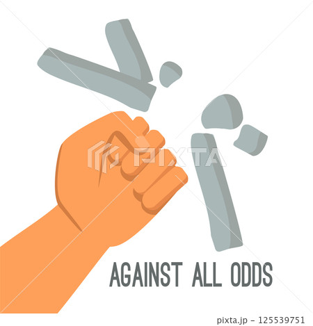 Against all the odds, the fist is breaking stone to pieces Against all the odds, the fist is breaking stone to pieces 125539751