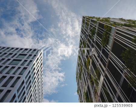 Vienna, Austria, July 19, 2023. Apartment in residential building exterior. 125539903