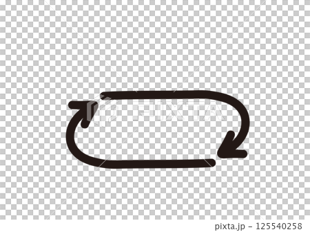 太ペンで手描きしたような矢印 125540258