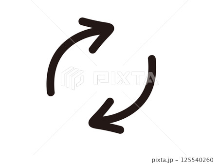 太ペンで手描きしたような矢印 125540260