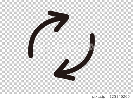 太ペンで手描きしたような矢印 125540260