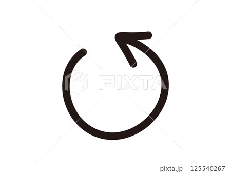 太ペンで手描きしたような矢印 125540267