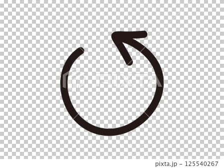 太ペンで手描きしたような矢印 125540267