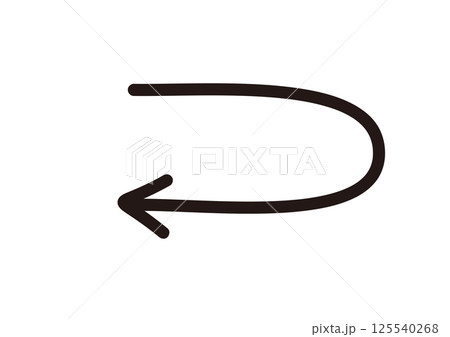 太ペンで手描きしたような矢印 125540268