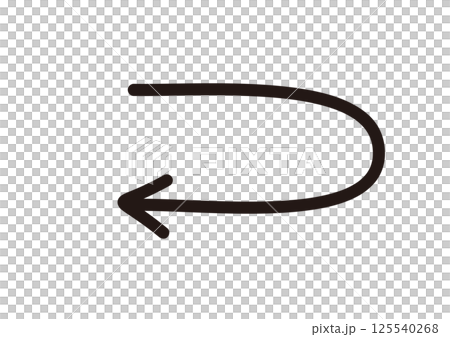 太ペンで手描きしたような矢印 125540268
