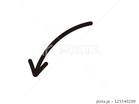 太ペンで手描きしたような矢印 125540299