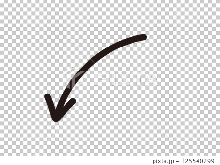 太ペンで手描きしたような矢印 125540299
