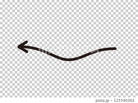 太ペンで手描きしたような矢印 125540302