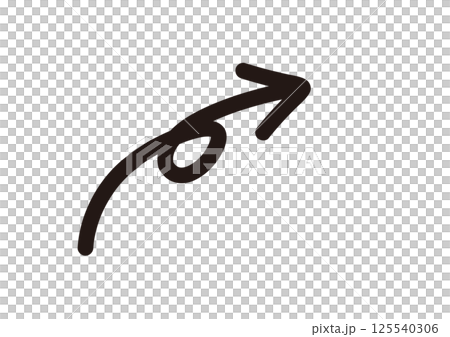 太ペンで手描きしたような矢印 125540306