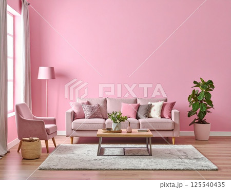 ピンクの女の子らしい部屋 125540435