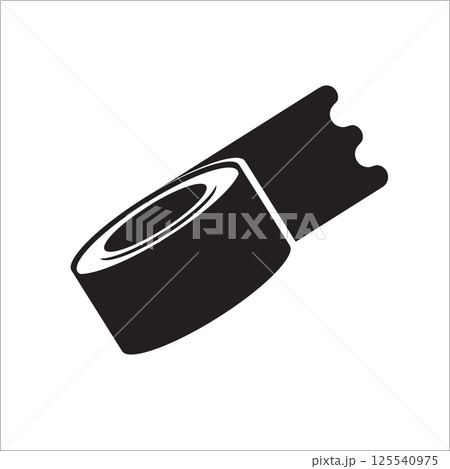 Adhesive tape flat icon. 125540975