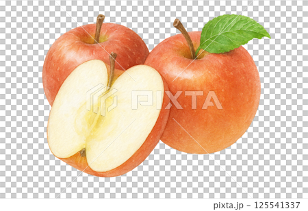 蘋果插畫水彩蘋果 125541337