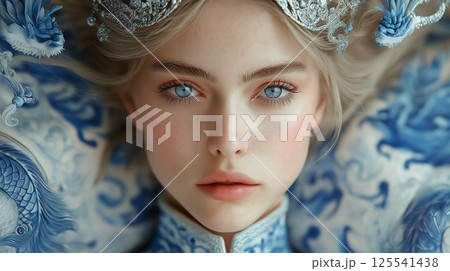 龍の甲冑を着た女性 龍の甲冑を着た女性 125541438