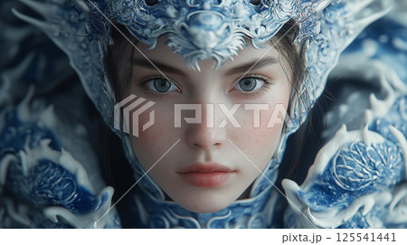 龍の甲冑を着た女性 龍の甲冑を着た女性 125541441