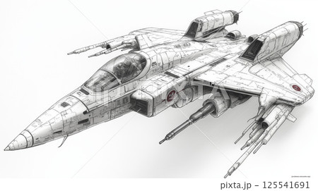 戦闘機の塗り絵 125541691
