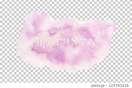 Light hand painting lilac pink textured artistic watercolor cloud shape. Abstract artistic watercolour wisteria color stain for decoration, painted design, elegant shadow Light hand painting lilac pink textured artistic watercolor cloud shape. Abstract artistic watercolour wisteria color stain for decoration, painted design, elegant shadow 125541816