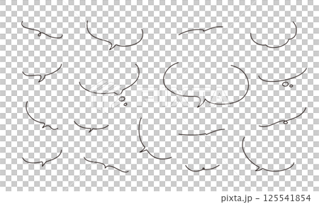 Handwritten vector speech bubble set 125541854