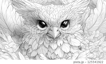 ドラゴンの塗り絵 125541922