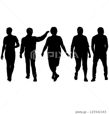 Man and woman isolated silhouette couple standing silhouette Man and woman isolated silhouette couple standing silhouette 125542143