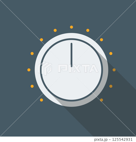 Adjustment sound vector icon in flat style with long shadow 125542931