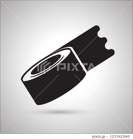 Adhesive tape flat icon. 125542940