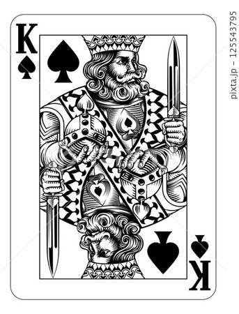 King of Spades Design from Deck of Playing Cards King of Spades Design from Deck of Playing Cards 125543795