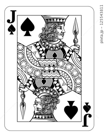 Jack of Spades Design from Deck of Playing Cards Jack of Spades Design from Deck of Playing Cards 125543811