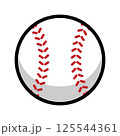 野球のボールのアイコンイラスト（ベクター・切り抜き） 125544361