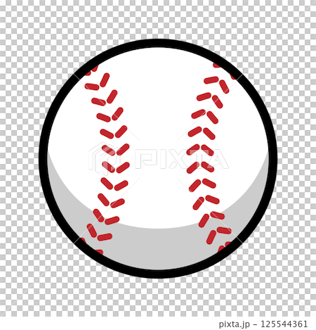 棒球球圖示插圖（向量，剪切） 125544361