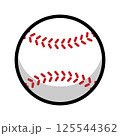 野球のボールのアイコンイラスト（ベクター・切り抜き） 125544362
