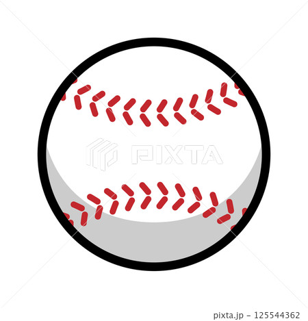 野球のボールのアイコンイラスト（ベクター・切り抜き） 125544362