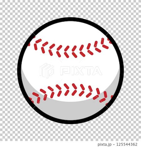 野球のボールのアイコンイラスト（ベクター・切り抜き） 125544362
