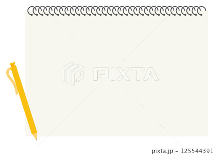 ノートの形をしたフレームイラスト 125544391
