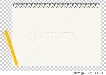ノートの形をしたフレームイラスト 125544391