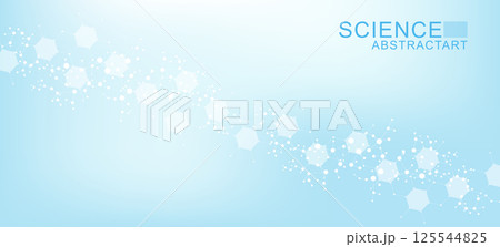 Health care abstract background with lines, dots and hexagons. Medical innovation banner template concept. illustration. 125544825