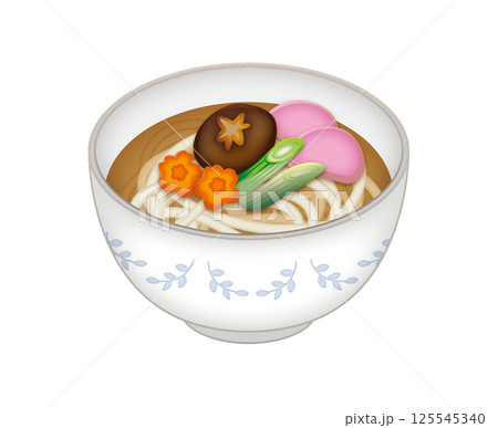具沢山の美味しそうなうどん 125545340