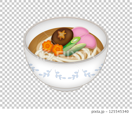 具沢山の美味しそうなうどん 125545340