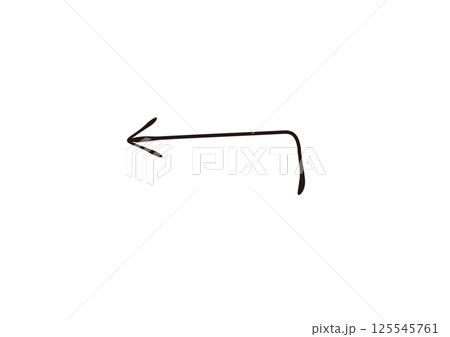 万年筆で描いたような手書き風の矢印 125545761
