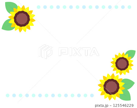 シンプルなひまわりのフレーム 125546229