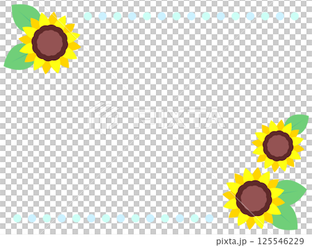 シンプルなひまわりのフレーム 125546229