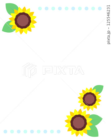 シンプルなひまわりのフレーム 125546231