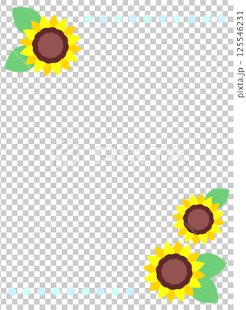 シンプルなひまわりのフレーム 125546231