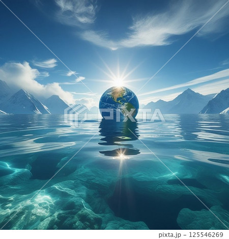 海に浮かぶ地球 125546269