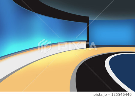 Modern studio space with big screens concept series 125546440
